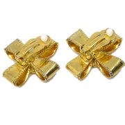 Chanel Cross Earrings Clip-On Gold 97A