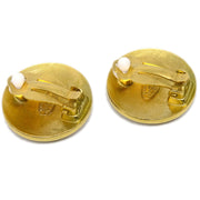 Chanel Button Earrings Clip-On Gold 94P