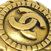 Chanel Button Earrings Clip-On Gold 2399