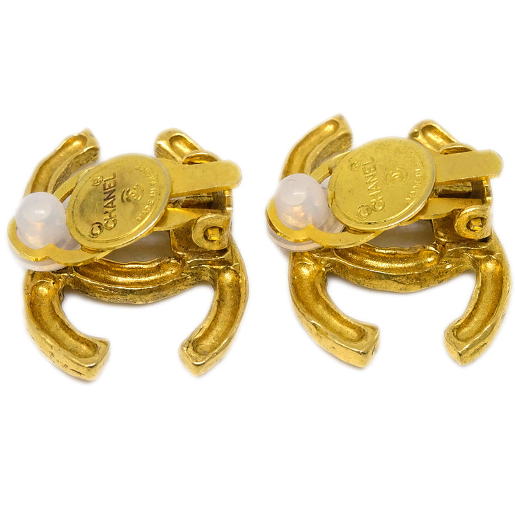 Chanel Gold CC Earrings Clip-On