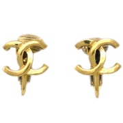 Chanel CC Earrings Clip-On Gold 233