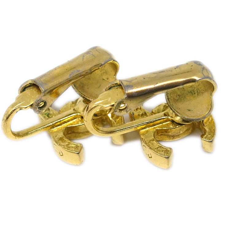 Chanel CC Earrings Clip-On Gold 233