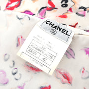 Chanel 1995 Lipstick Cropped Sleeveless Top White #42