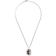 Chanel Cambon Ligne Chain Necklace Pendant Silver 05C