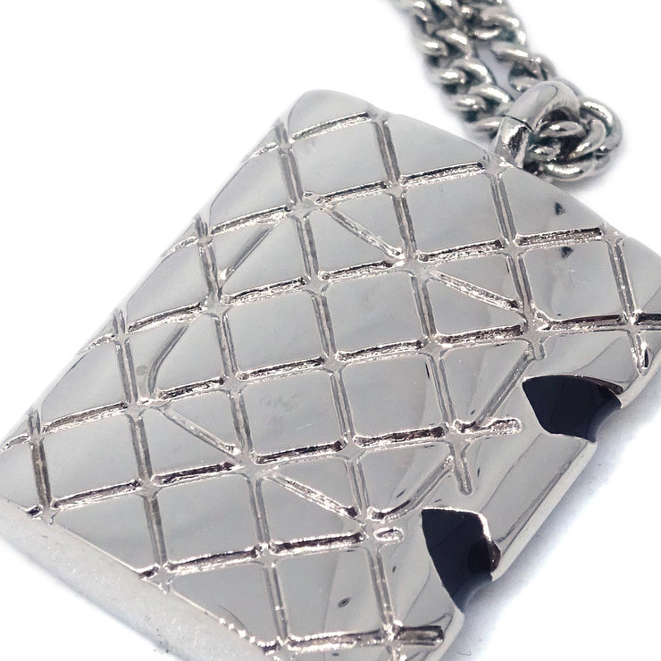 Chanel Cambon Ligne Chain Necklace Pendant Silver 05C