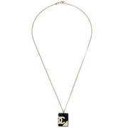 Chanel Cambon Ligne Chain Necklace Pendant Gold Black 05C