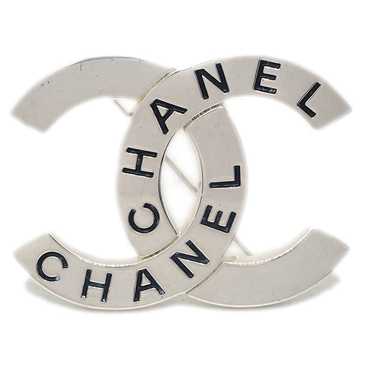 Chanel CC Brooch Pin Silver 98P