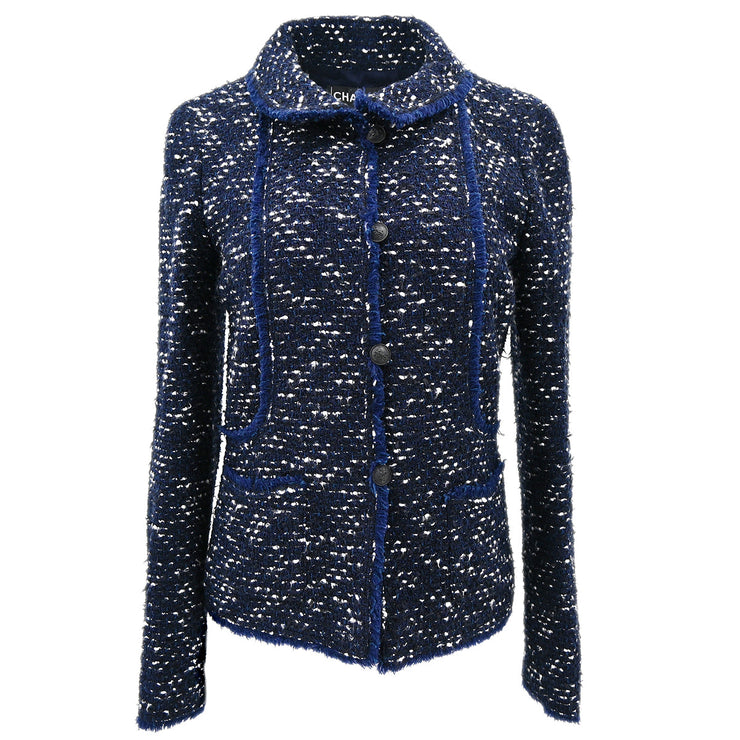 Chanel 2004 Single Breasted Jacket Navy #36