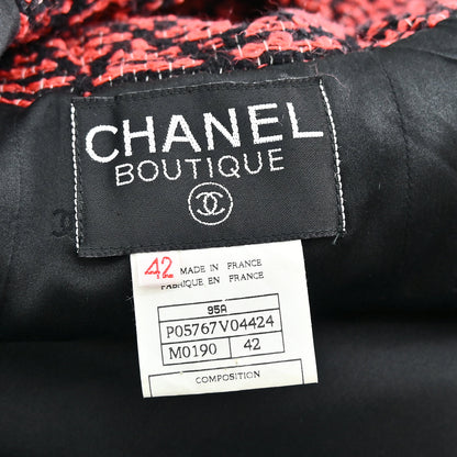 Chanel 1995 Single Breasted Jacket Red Black #42