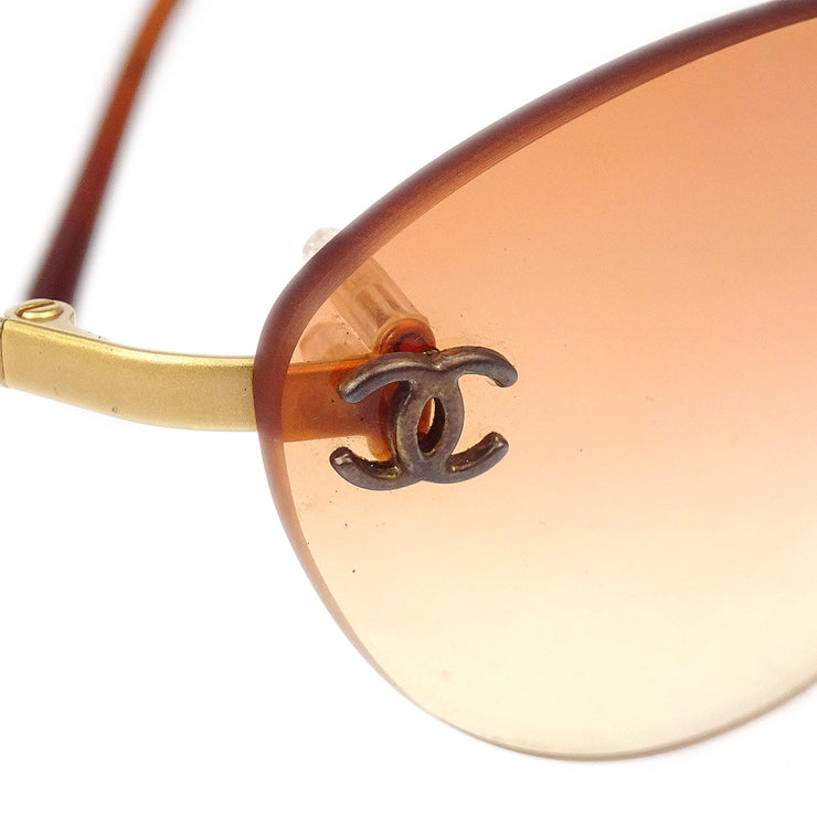 Chanel Sunglasses Eyewear Orange Small Good