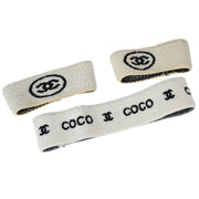 Chanel 3set Headband Wristband Hair Accessories White