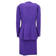 Chanel Setup Suit Jacket Skirt Purple 26 #40