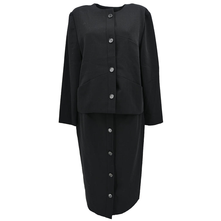 Christian Dior Setup Suit Jacket Skirt Black #9