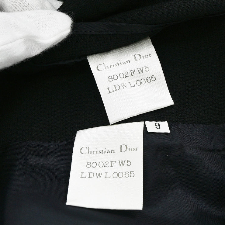 Christian Dior Setup Suit Jacket Skirt Black #9