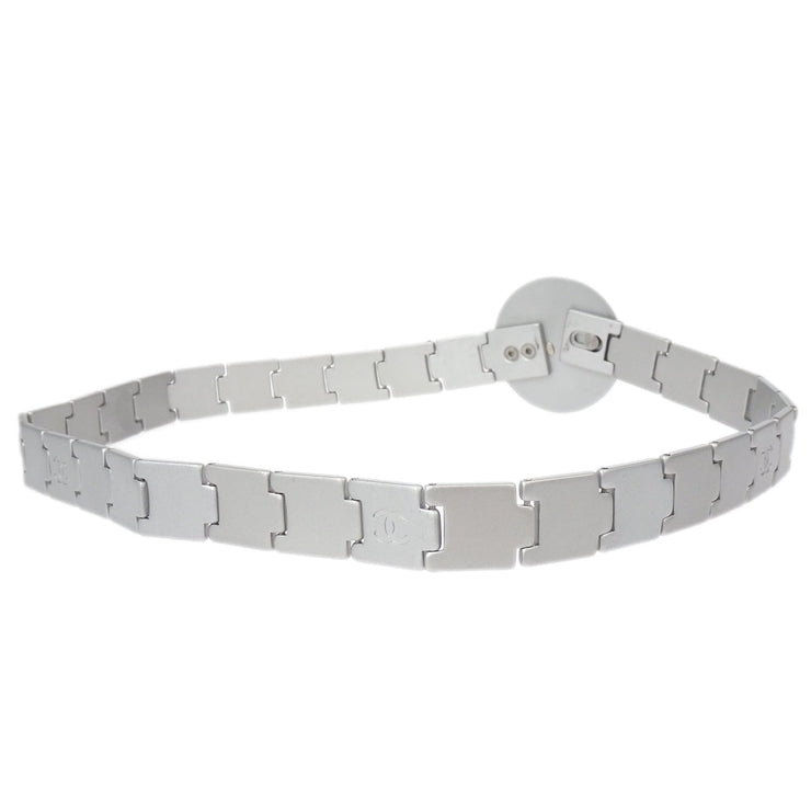 Chanel CC Silver Chain Belt 99P Small Good