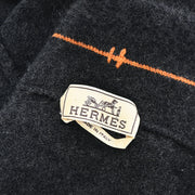 Hermes Zip Up Knit Sweater Gray #XL