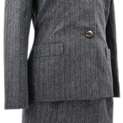 Celine Setup Suit Jacket Skirt Gray #38