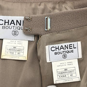 Chanel 1996 Setup Suit Jacket Skirt Brown #40