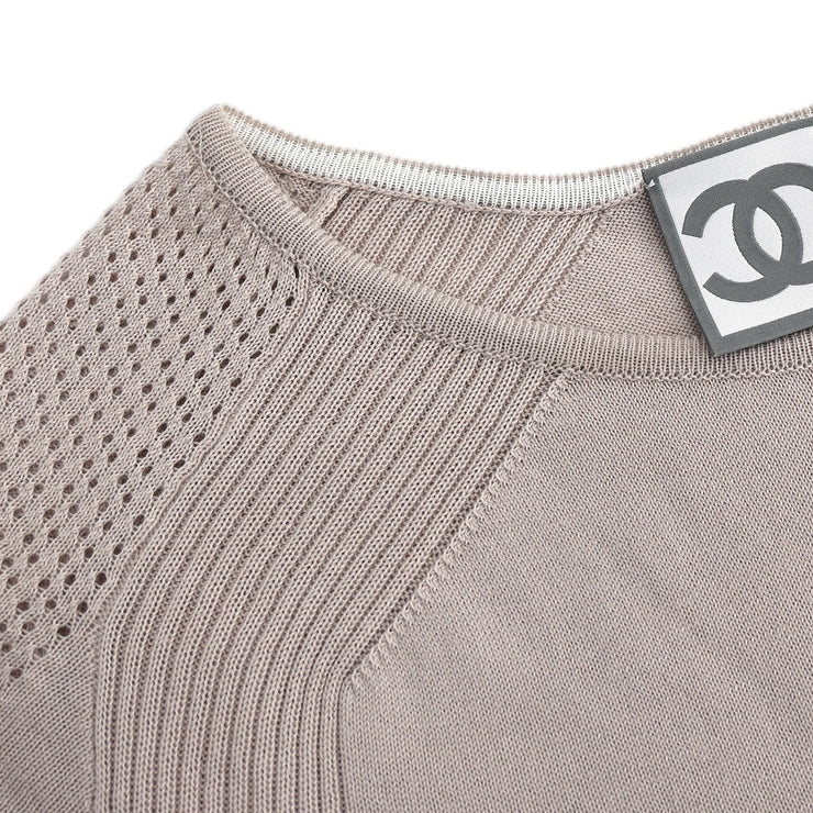 Chanel 2008 Sweater Knit Top Brown #36