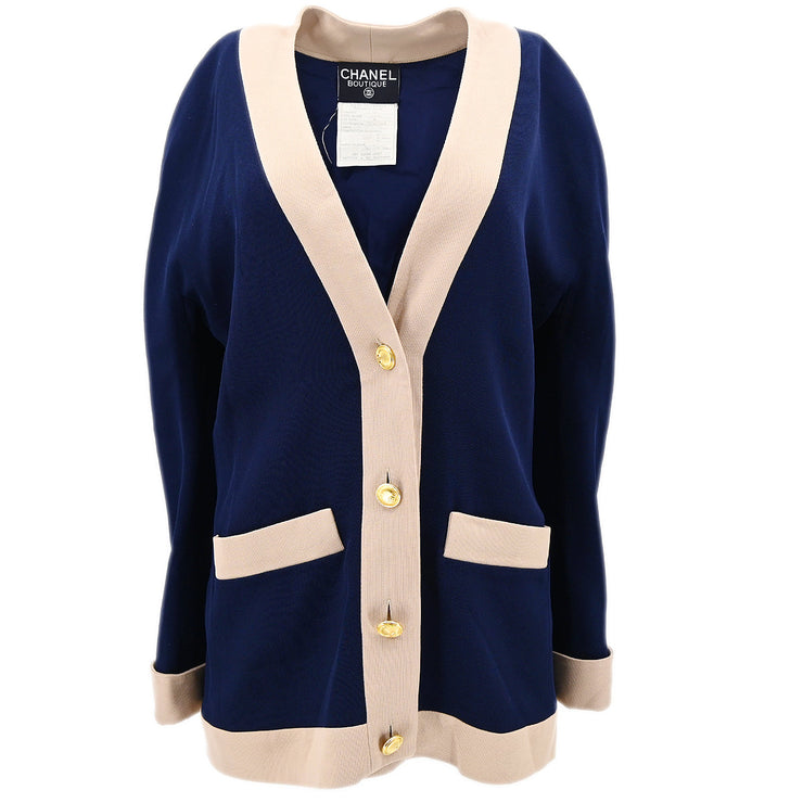 Chanel Cardigan Navy #40