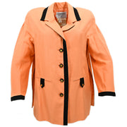 Chanel Single Breasted Jacket Orange #42