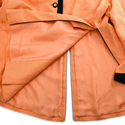 Chanel Single Breasted Jacket Orange #42