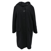 Chanel 1999 Hooded Coat Black #40