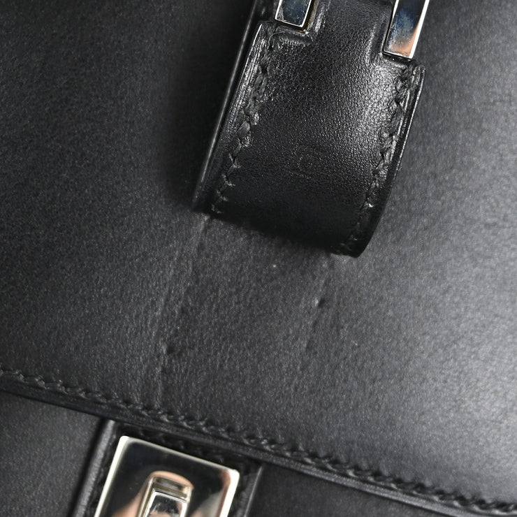 Hermes Black Box Calf Drag 2 37 Handbag