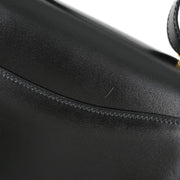 Hermes Black Box Calf Constance 23 Guilloche Shoulder Bag