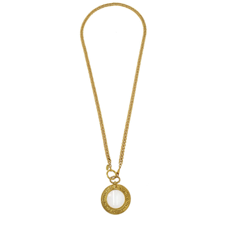 Chanel Gold Loupe Pendant Necklace