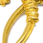 Chanel Hoop Dangle Earrings Clip-On Gold 94P