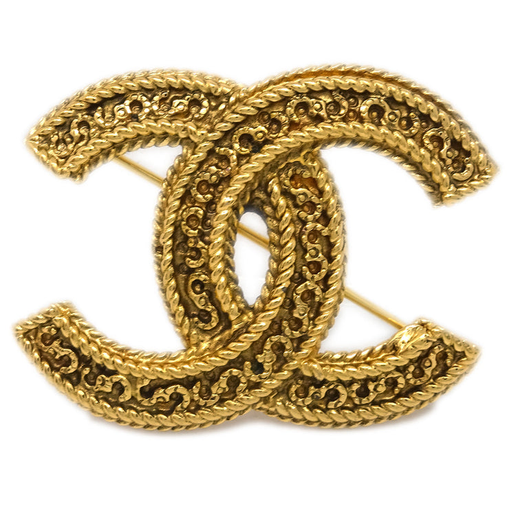 Chanel CC Brooch Pin Gold 1109