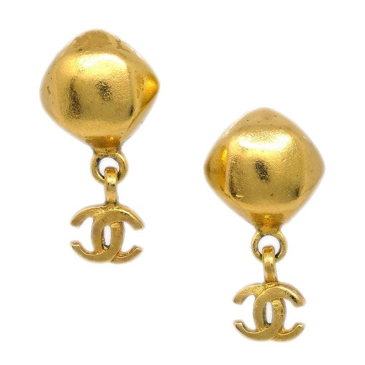 Chanel CC Piercing Earrings Gold 98A