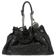 Christian Dior Black Lambskin Bucket Handbag