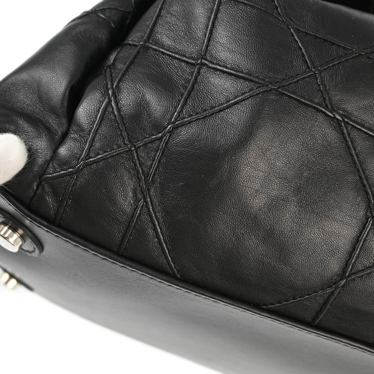 Christian Dior Black Lambskin Bucket Handbag