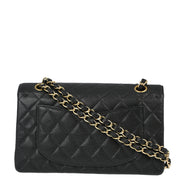 Chanel Black Caviar Small Classic Double Flap Shoulder Bag