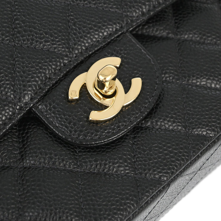 Chanel Black Caviar Small Classic Double Flap Shoulder Bag