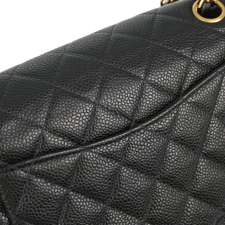 Chanel Black Caviar Small Classic Double Flap Shoulder Bag