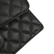 Chanel Black Caviar Small Classic Double Flap Shoulder Bag