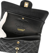 Chanel Black Caviar Small Classic Double Flap Shoulder Bag