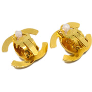 Chanel CC Turnlock Earrings Clip-On Gold Large 96A