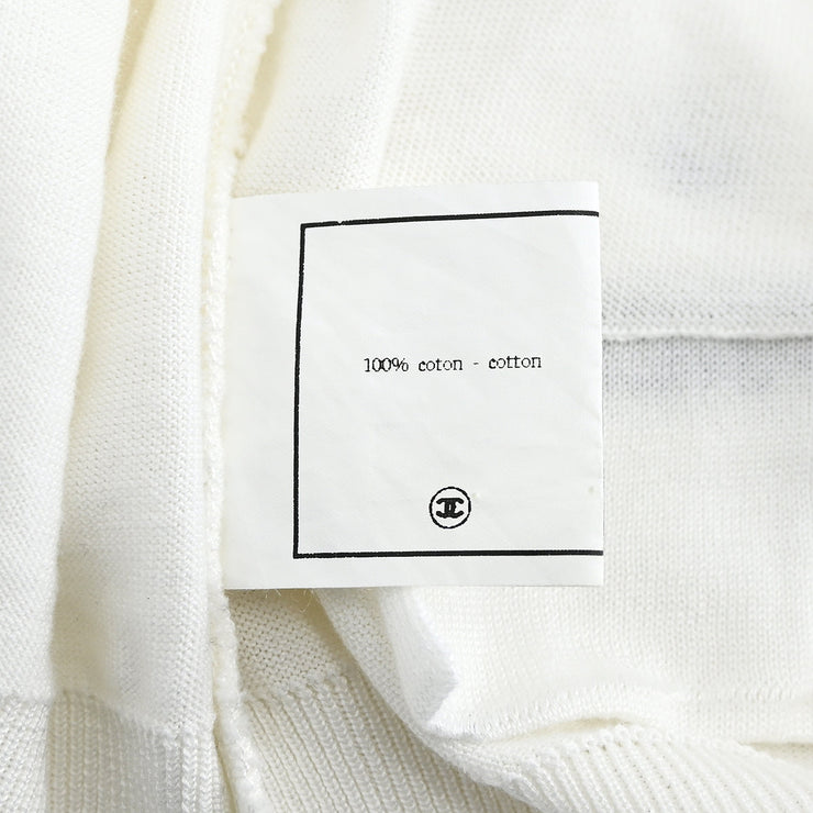 Chanel Short Sleeve Cardigan White #34