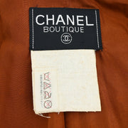 Chanel Collarless Jacket Brown