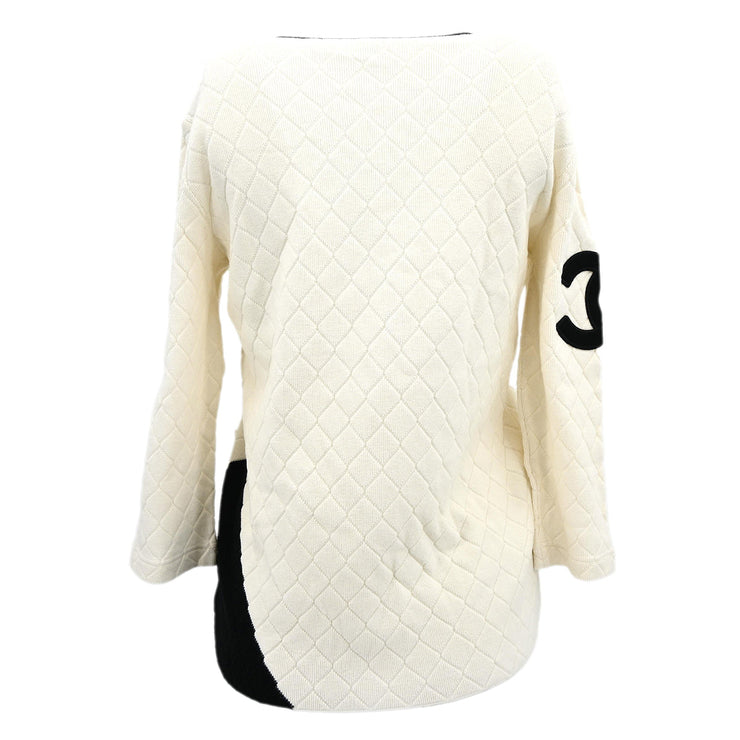 Chanel 2005 Sweater Knit Top White 05A #40