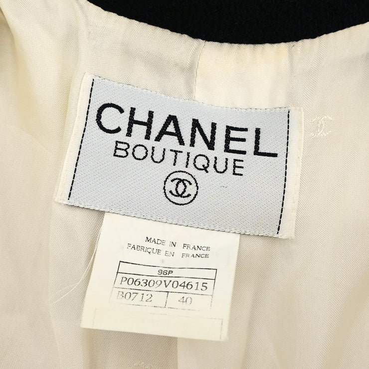 Chanel 1996 Single Breasted Jacket White 96P #40