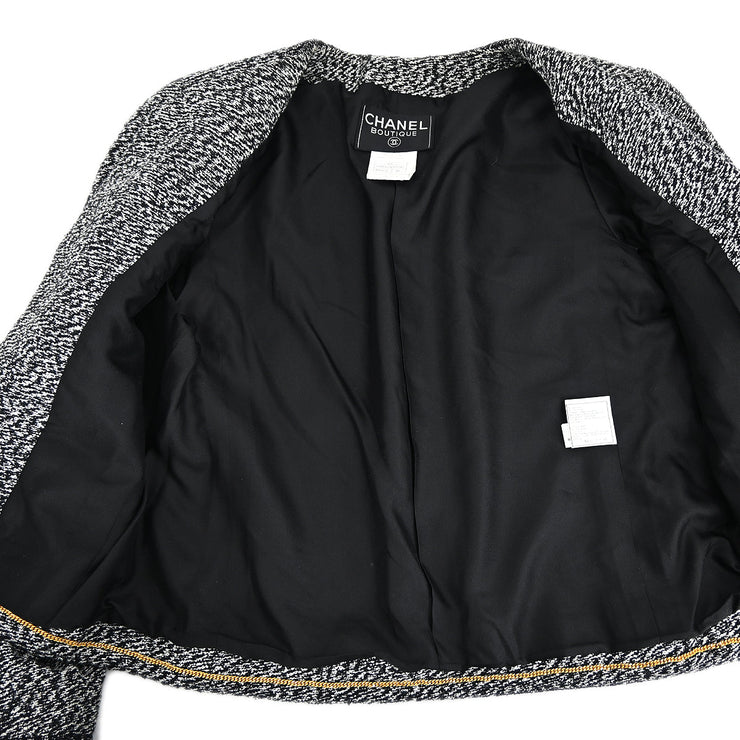 Chanel 1997 Collarless Jacket Black 97C #40