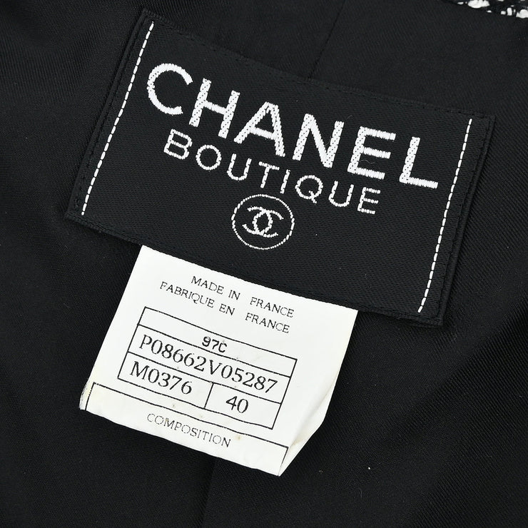 Chanel 1997 Collarless Jacket Black 97C #40