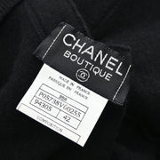 Chanel 1995 Short Sleeve Sweater Knit Top Black 95A #42