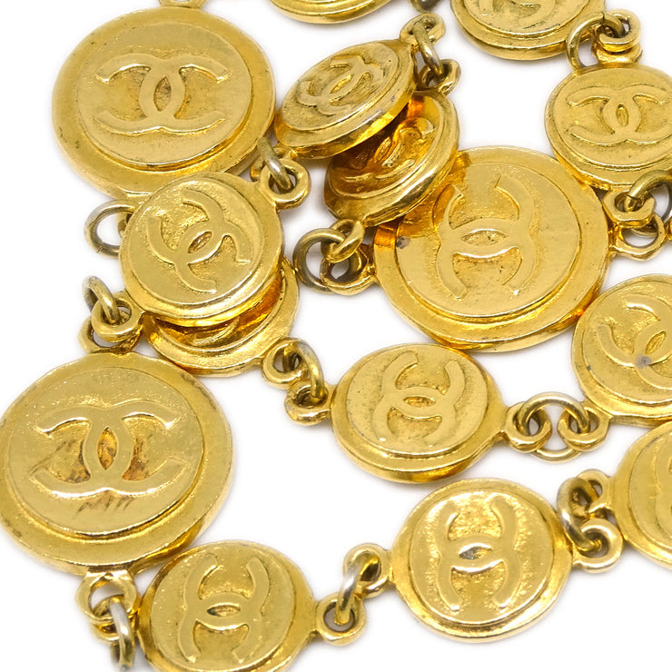 Chanel Medallion Gold Chain Pendant Necklace