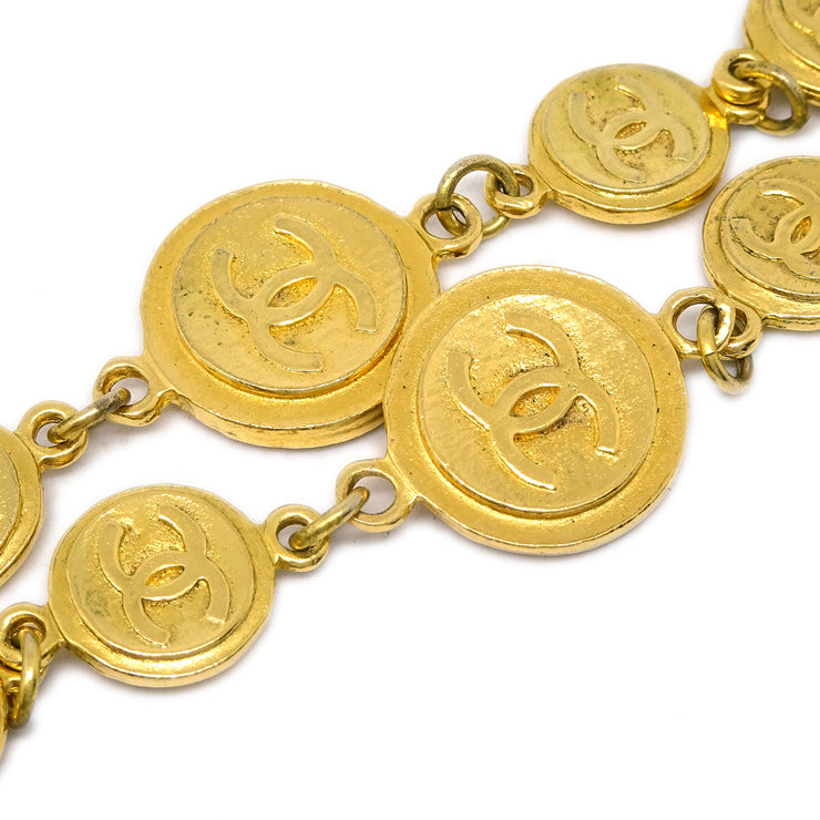 Chanel Medallion Gold Chain Pendant Necklace